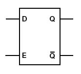 D-type flip-flop rectangular schematic symbol