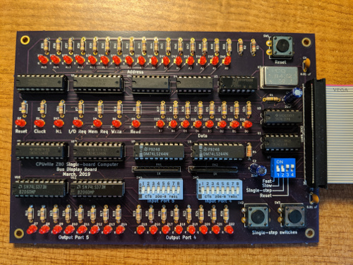 assembled bus display for the single-board computer