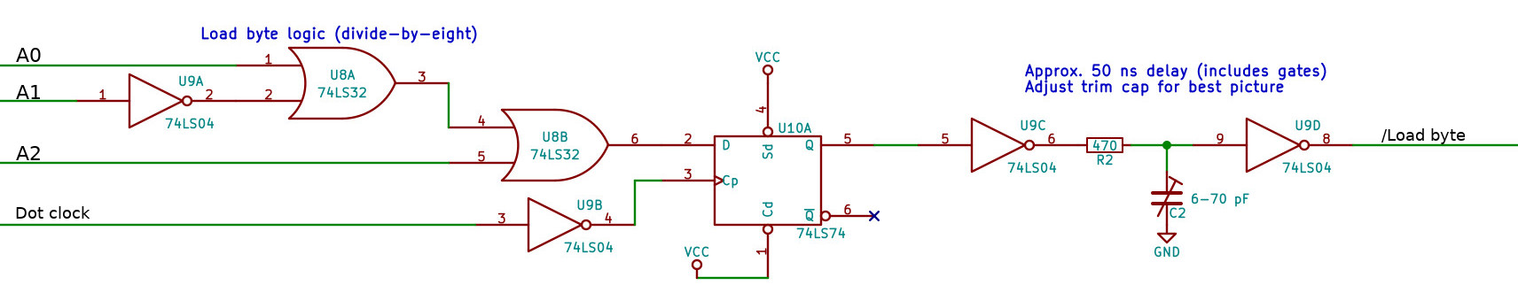 schematic of the load byte circuit