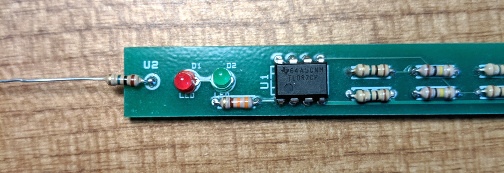 logic probe with 1 meg resistor as probe tip